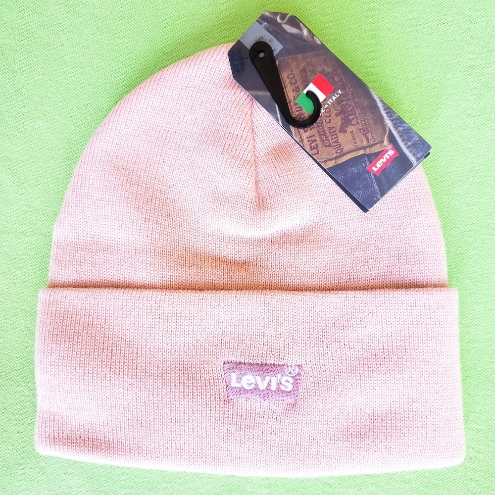 LEVI'S SLOUCHY BEANIE: PINK